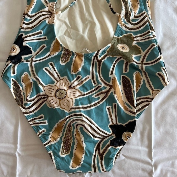 ULLA JOHNSON Marisol Printed Maillot Swimsuit - Picture 14 of 15